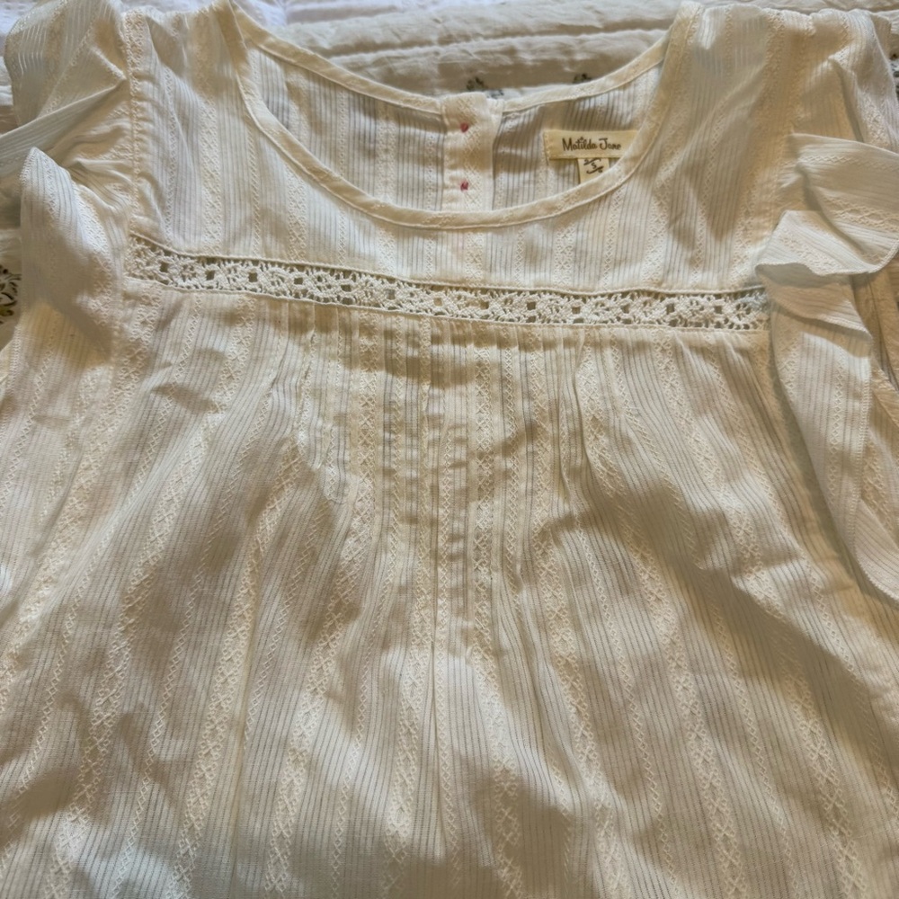 Matilda Jane White Ruffle Top - Picture 7 of 11
